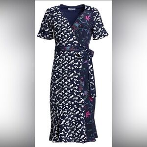 NWOT $525 WOMENS 6 SMALL MEDIUM (bust 38”) TANYA TAYLOR LUISA SILK DRESS FLORAL